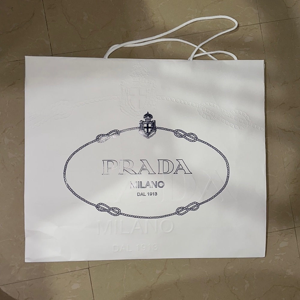 Extra large Prada shopping bag